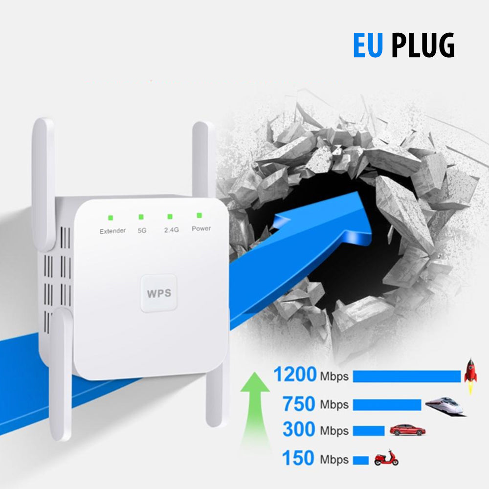 Booster Wi-Fi de banda dupla premium de 1200 Mbps