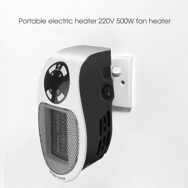 Mini aquecedor elétrico portátil 500W