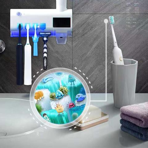 Esterilizador e suporte para escova de dentes MPG 3 em 1 UV