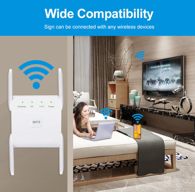 Premium Dual Band 1200Mbps Wifi Booster